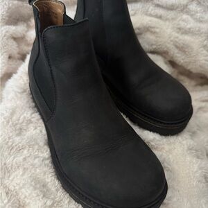 Elegant Black Leather Ankle Boots